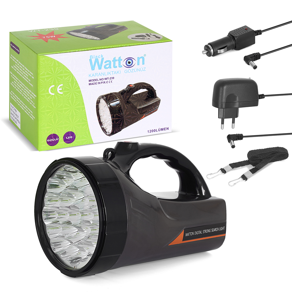 Watton%20WT-239%201200%20Lümen%2025%20LED%20Şarjlı%20Spot%20Fener