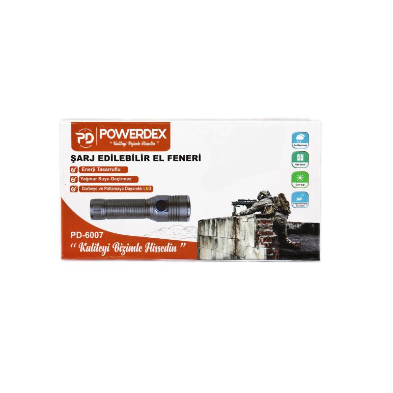 Powerdex%20PD-6007%20Şarjlı%20Waterprof%20El%20Feneri