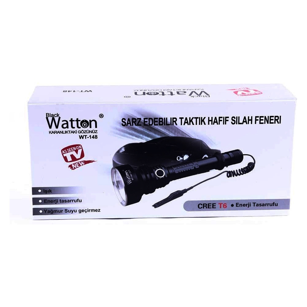 Watton%20WT-148%20TX6%20LED%20800%20Lümen%20Şarjlı%20El%20Feneri