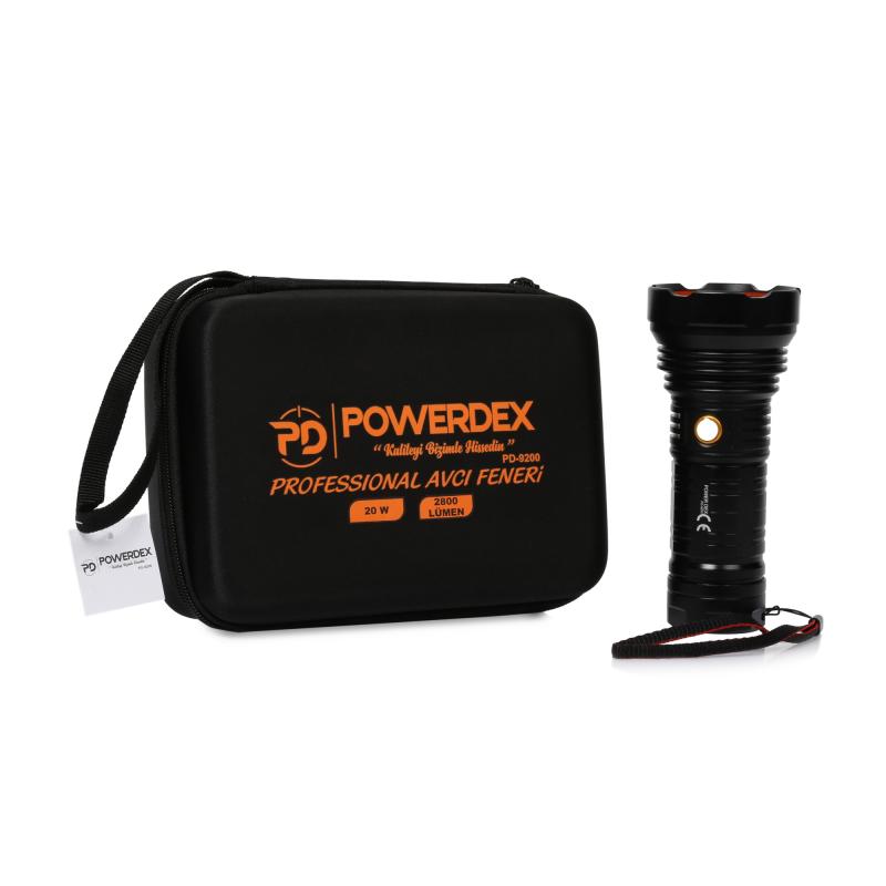 Powerdex%20PD-9200%2020Watt%20Süper%20Güçlü%20LED%20Profesyonel%20Şarjlı%20El%20Feneri