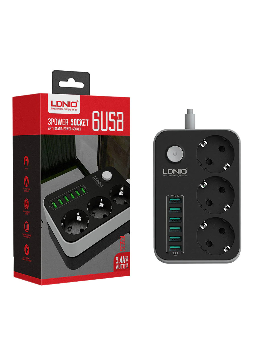 Ldnio%20SE3631%203.4A%20Auto%206%20Port%20USB%20Girişli%203’lü%20Akım%20Korumalı%20Priz