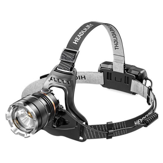 PeakStar PS-8002 XHP50 LED Sensörlü Zoomlu Profesyonel Şarjlı Kafa Feneri